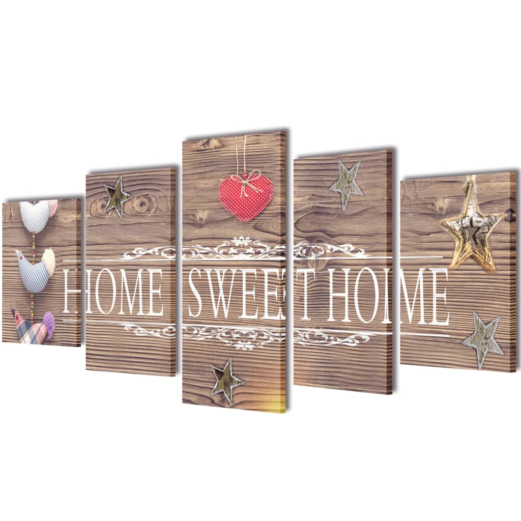 Políptico design "home sweet home" 100 x 50