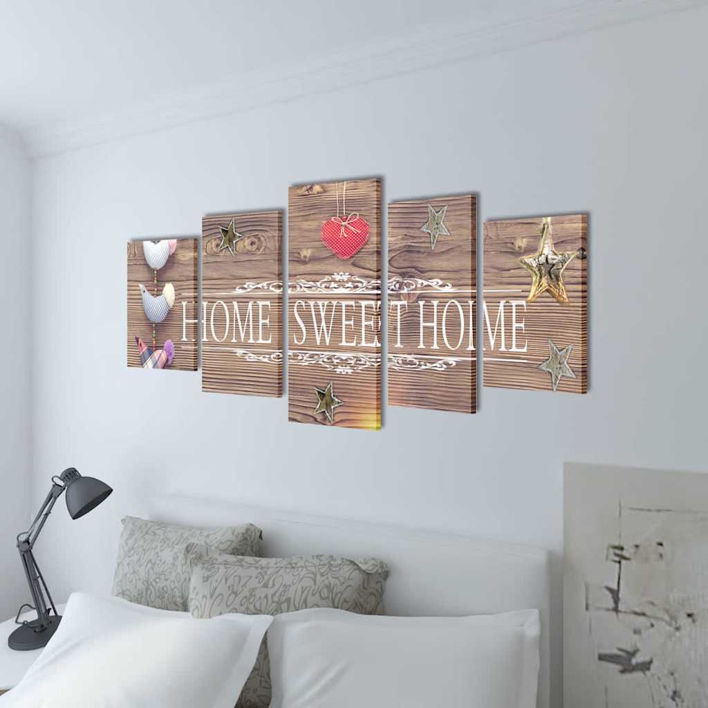 Políptico design "home sweet home" 100 x 50