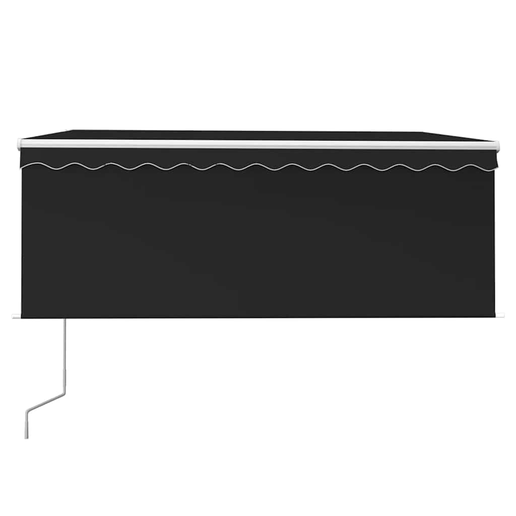 Toldo retrátil automático com estore 3,5x2,5 m antracite