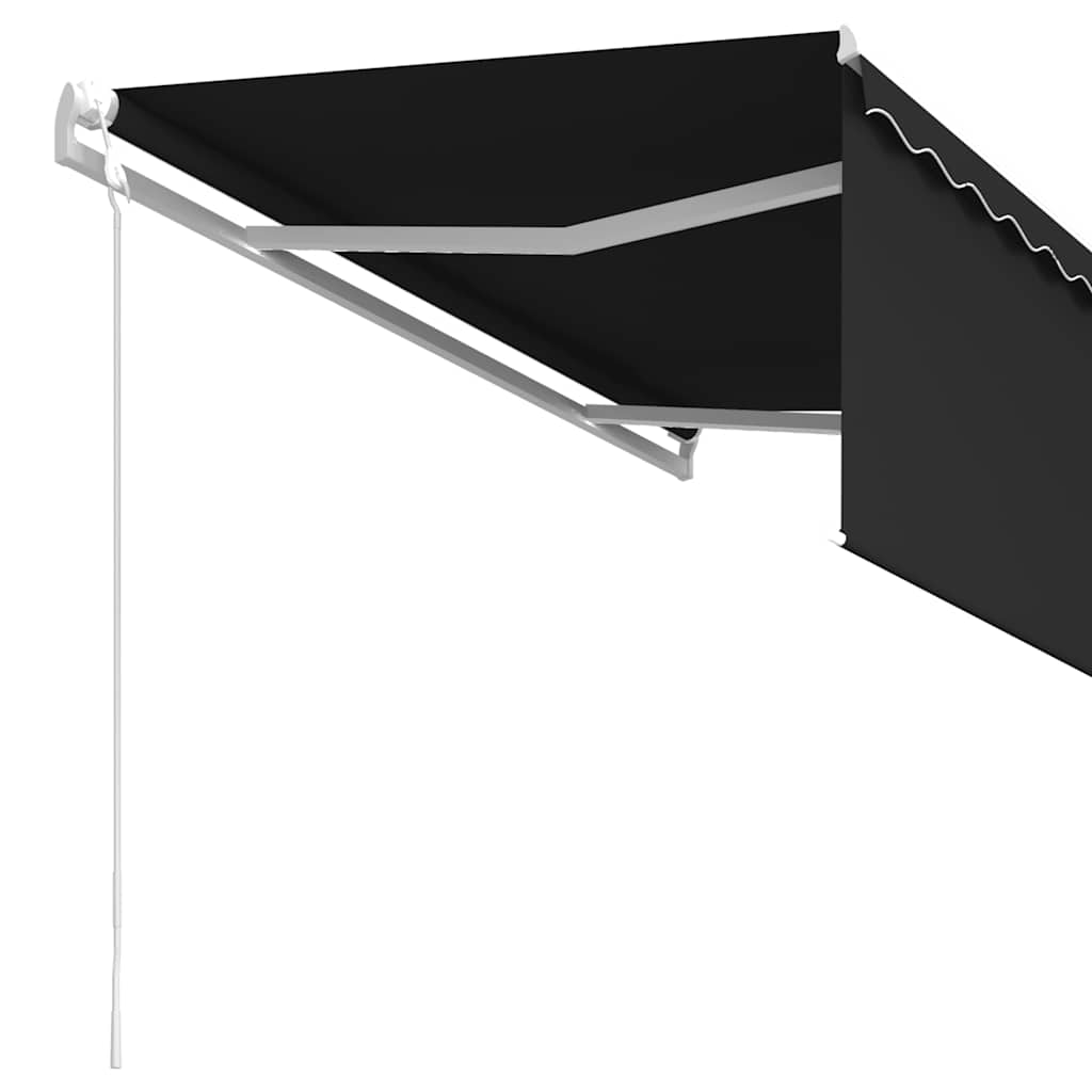 Toldo retrátil automático com estore 3,5x2,5 m antracite