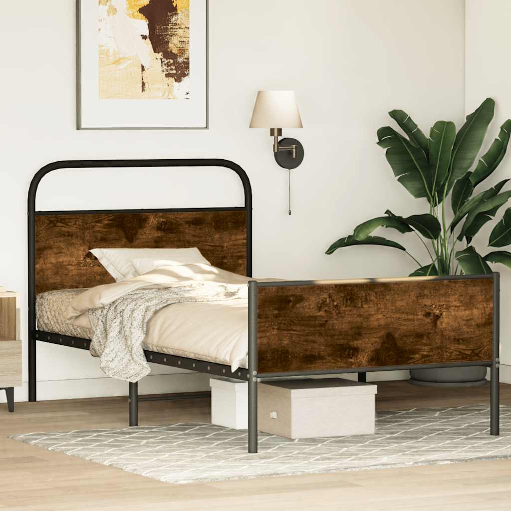 Estrutura cama s/ colchão derivados de madeira carvalho sonoma