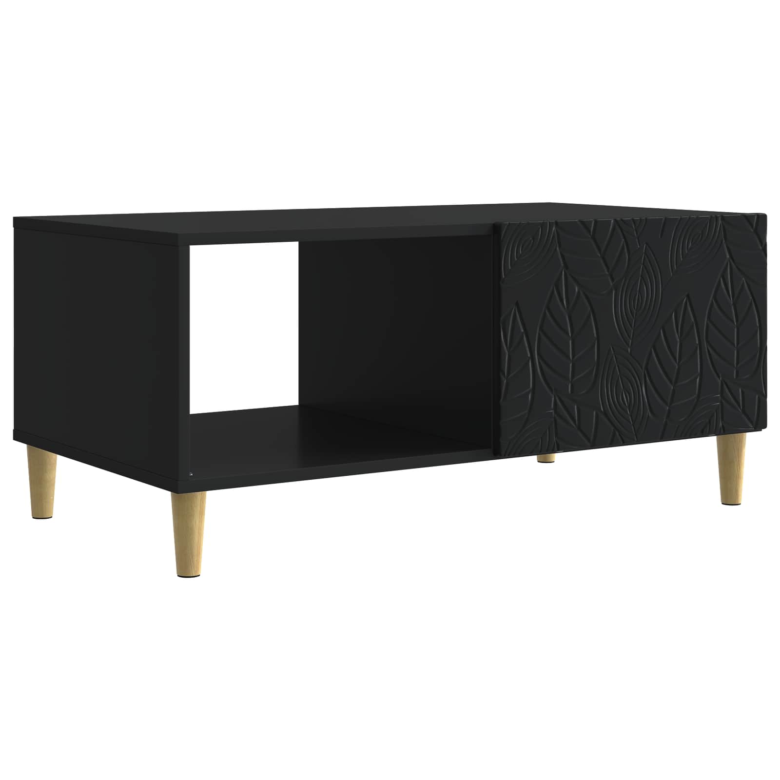 Mesa de centro preto 90 x 50 x 40 cm derivados de madeira