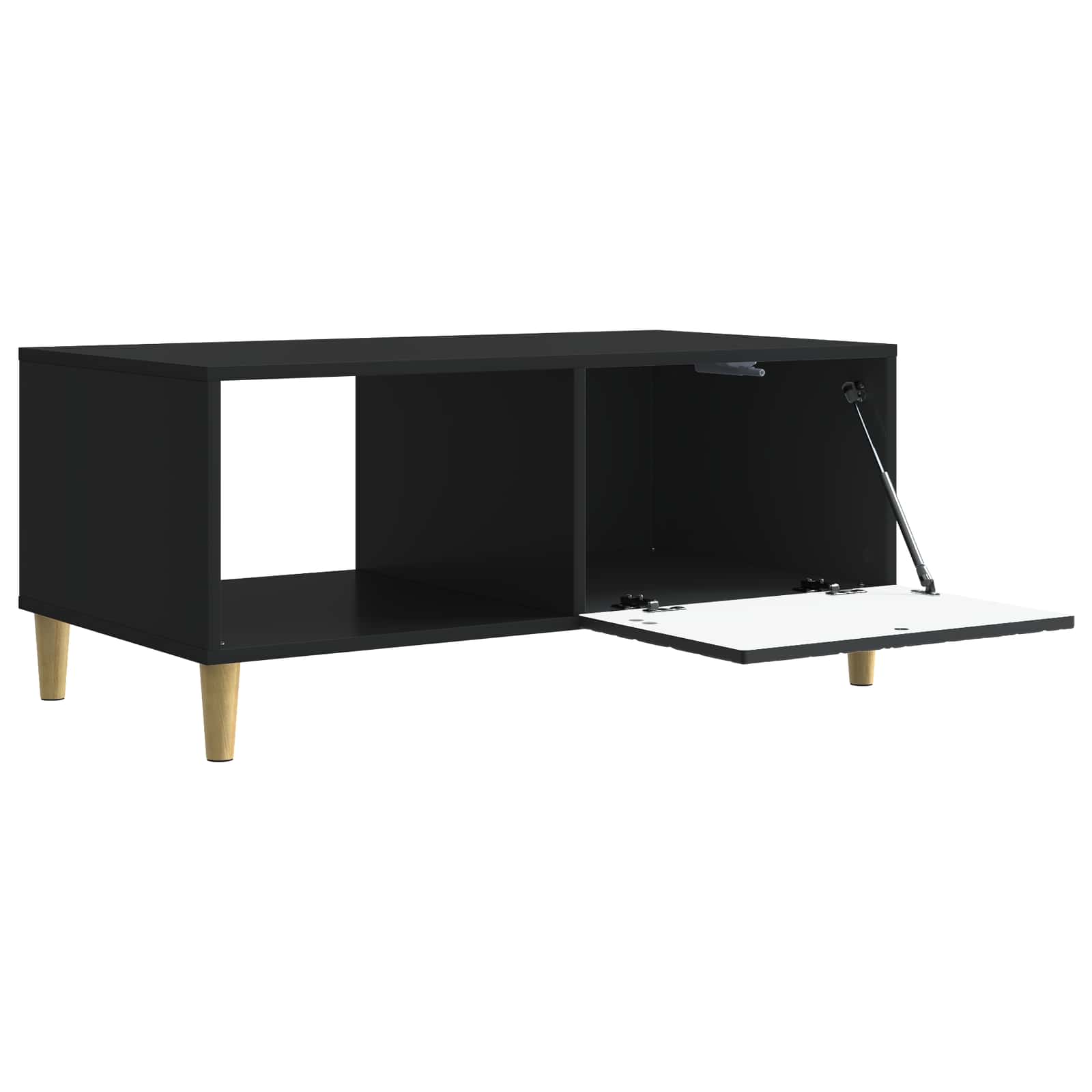 Mesa de centro preto 90 x 50 x 40 cm derivados de madeira