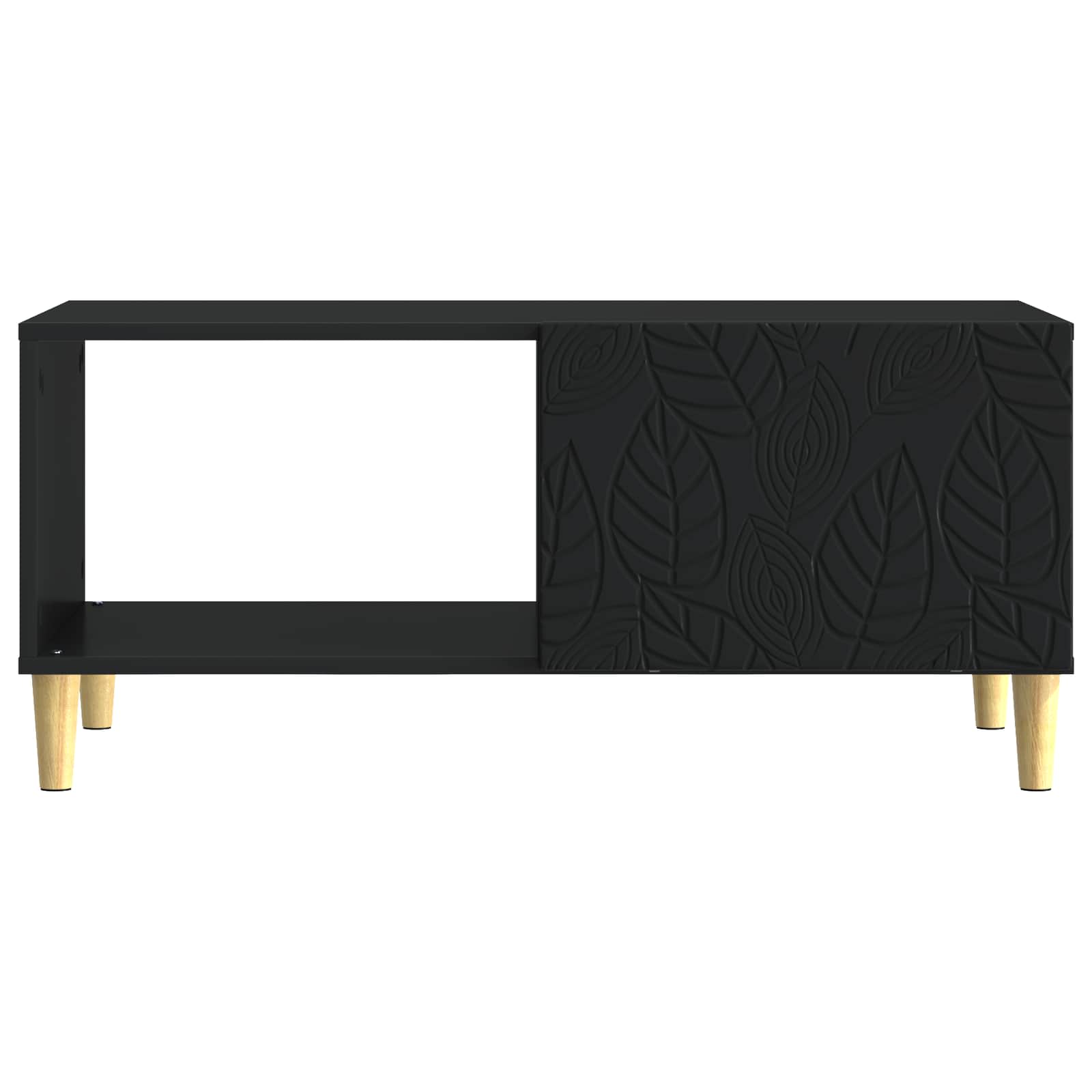 Mesa de centro preto 90 x 50 x 40 cm derivados de madeira