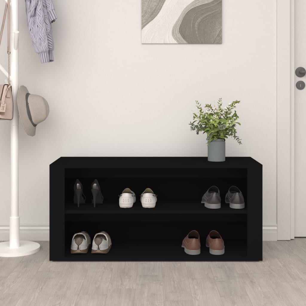 Sapateira 100x35x45 cm derivados de madeira preto