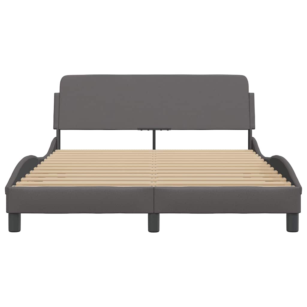 Estrutura de cama dover 120x200cm couro artificial cinzento