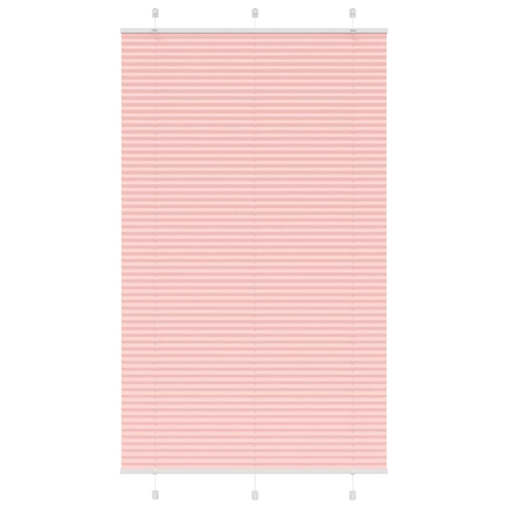 Rosa plissada cega 120x200 cm largura tecido 119,4cm poliéster