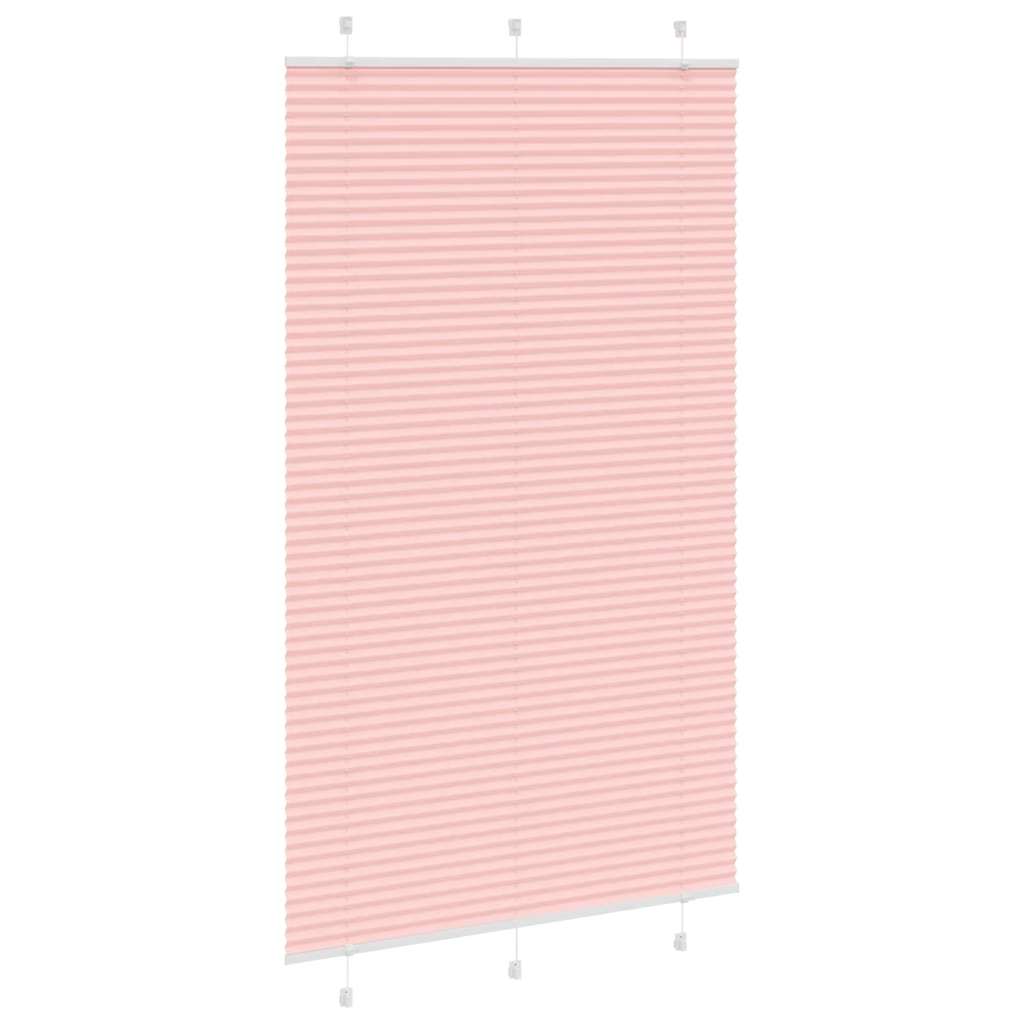 Rosa plissada cega 120x200 cm largura tecido 119,4cm poliéster