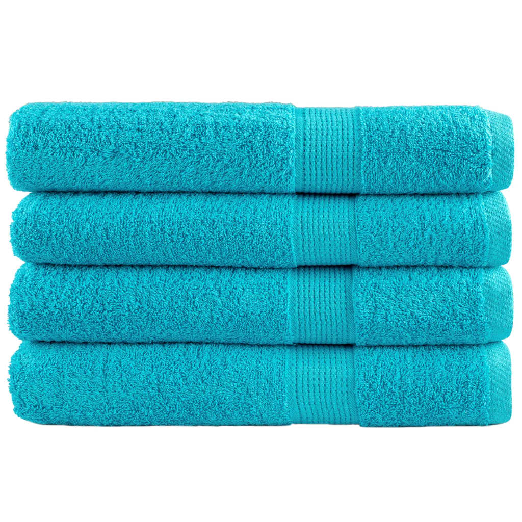 Toalhas premium solund 4 pcs 100x200 cm 600 gsm turquesa
