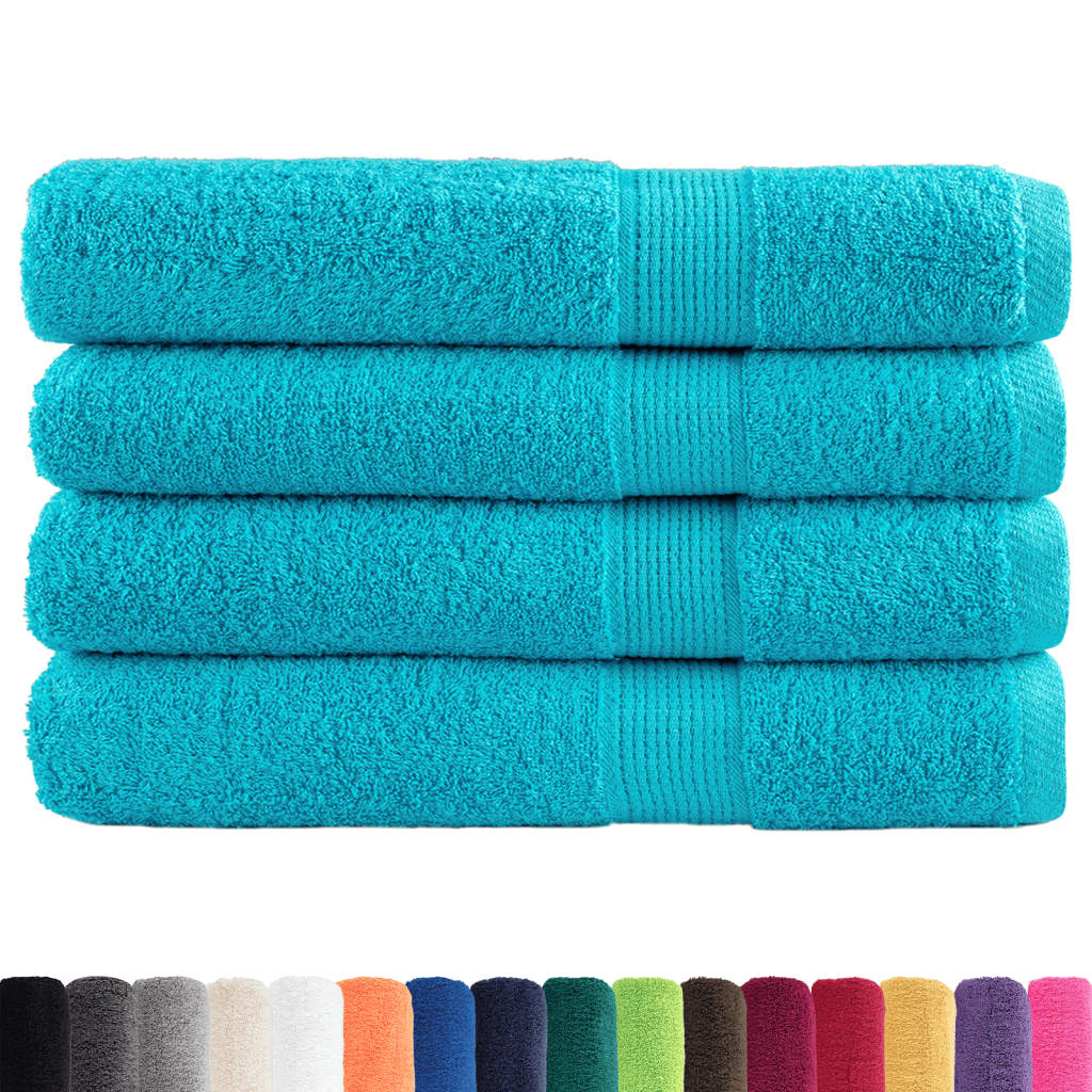 Toalhas premium solund 4 pcs 100x200 cm 600 gsm turquesa