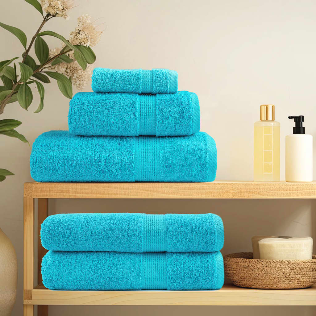 Toalhas premium solund 4 pcs 100x200 cm 600 gsm turquesa