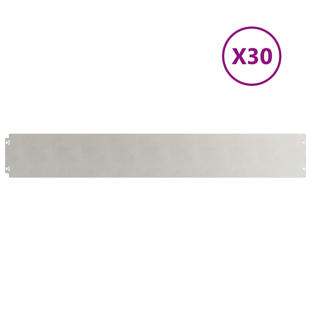 Orlas de relva 30 pcs 15x103 cm aço inoxidável