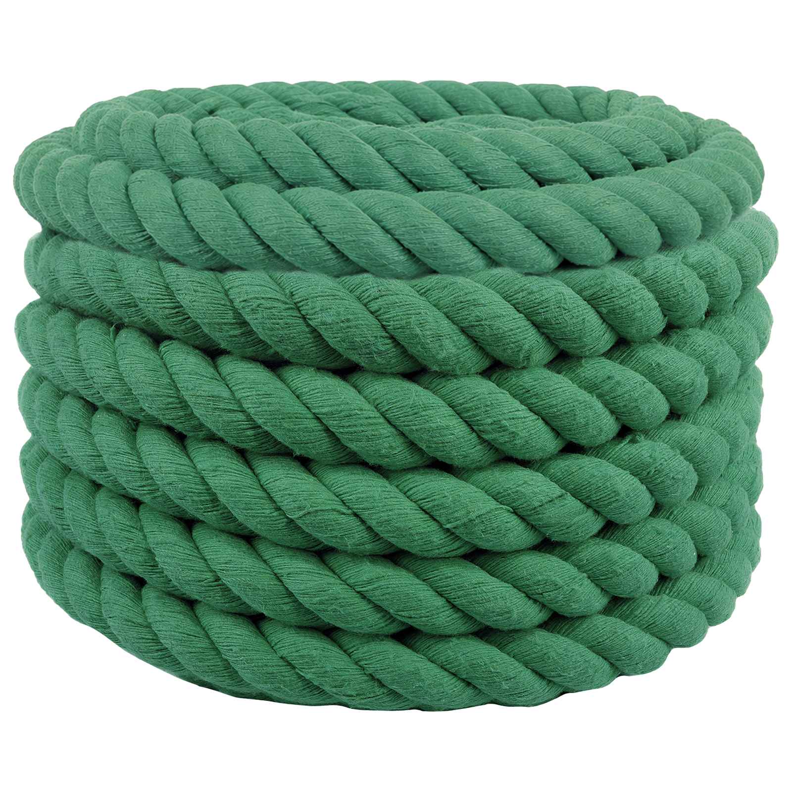 Corda de algodão 40 mm 25 m verde 100% algodão