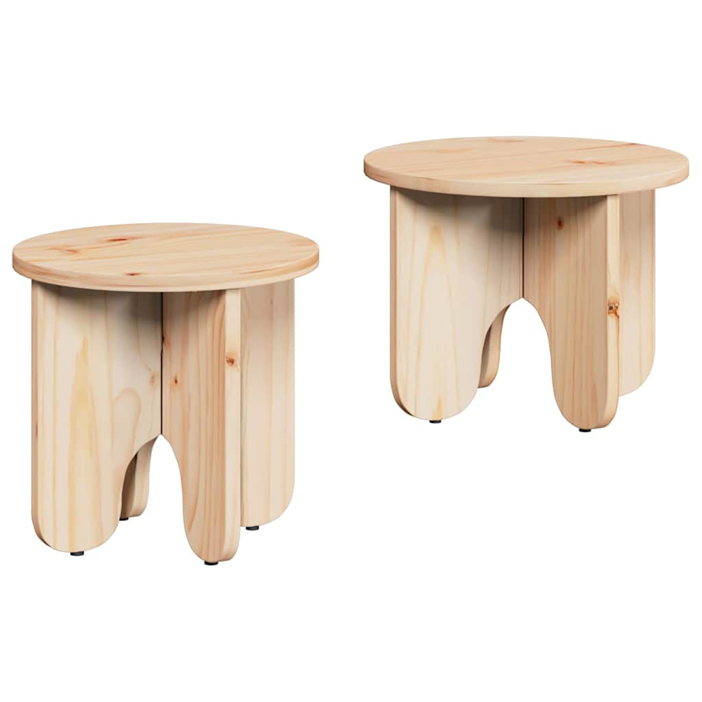 Mesa de centro 2 unid. natural 39,5 x 39,5 x 30 cm