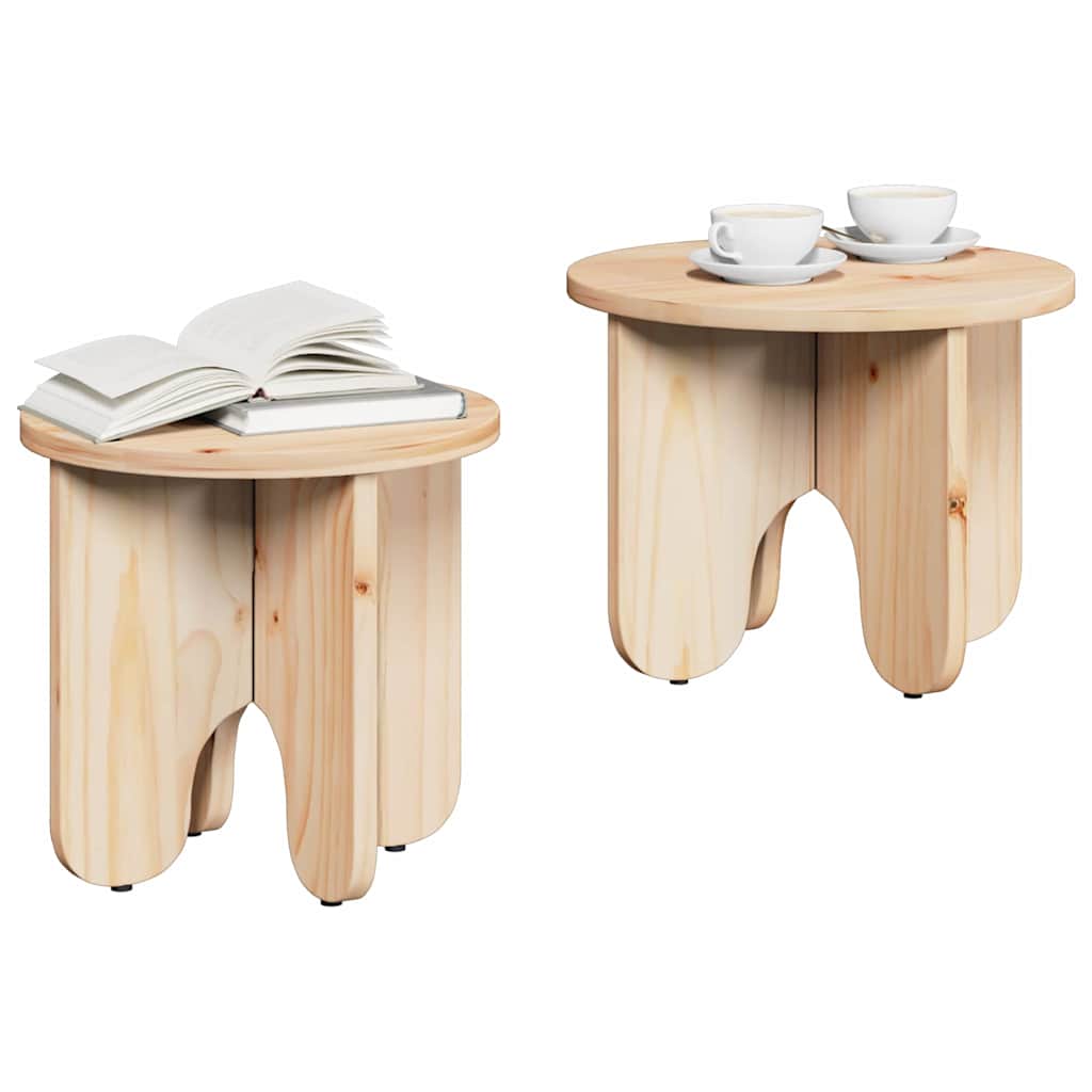 Mesa de centro 2 unid. natural 39,5 x 39,5 x 30 cm