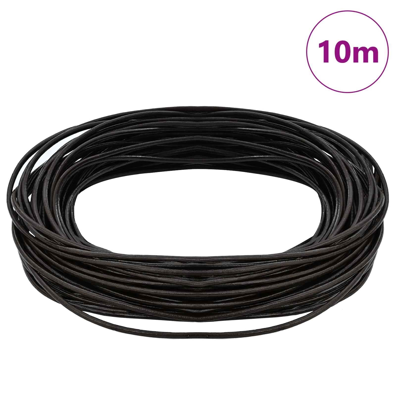 Corda de couro marrom escuro ø2 mm x 10 m couro