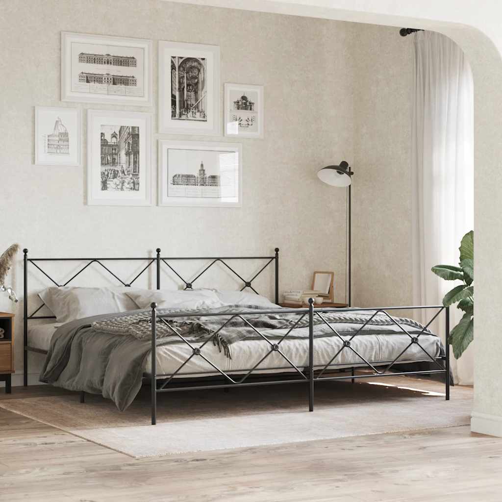 Cabeceira de substituição 193 cm metal preto