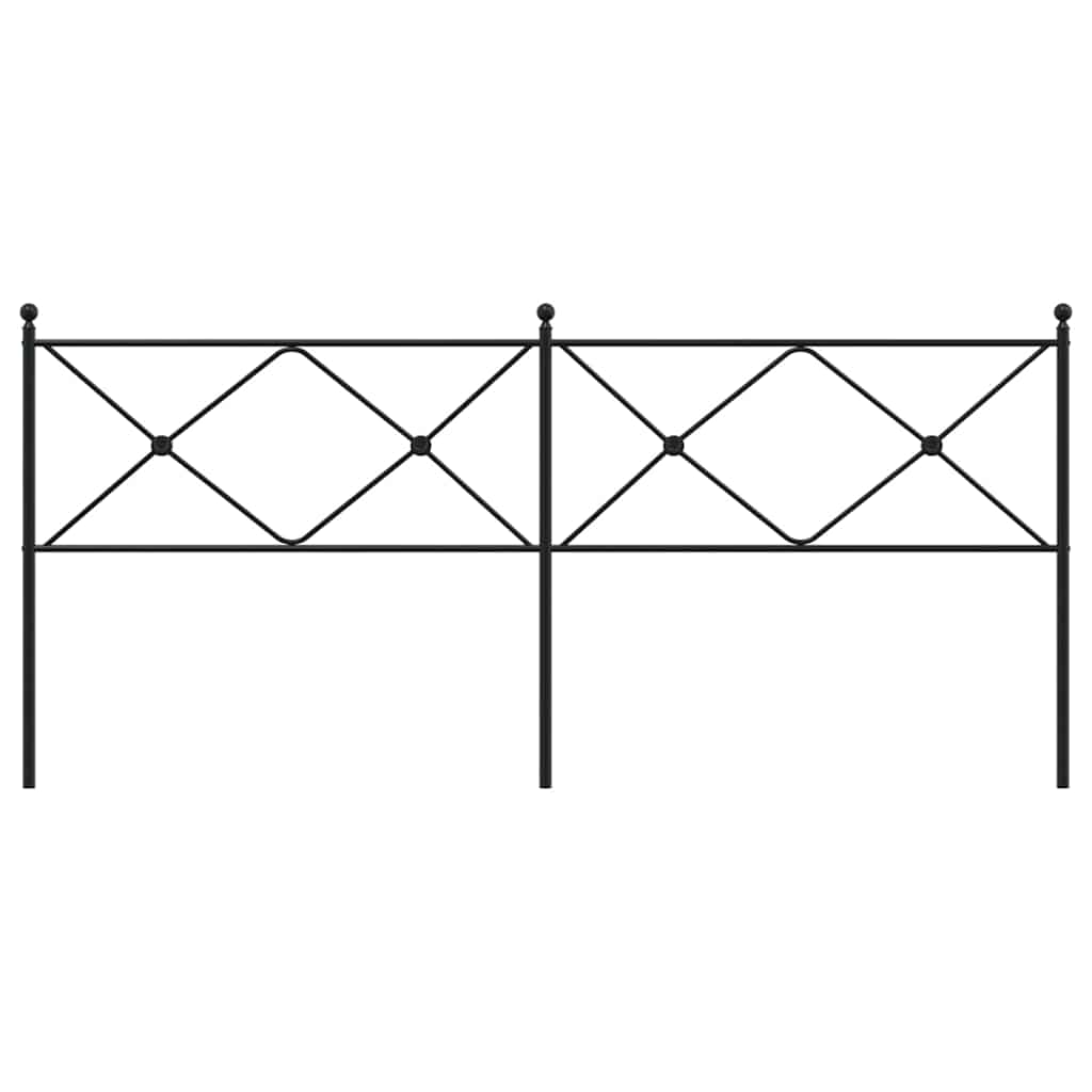 Cabeceira de substituição 193 cm metal preto