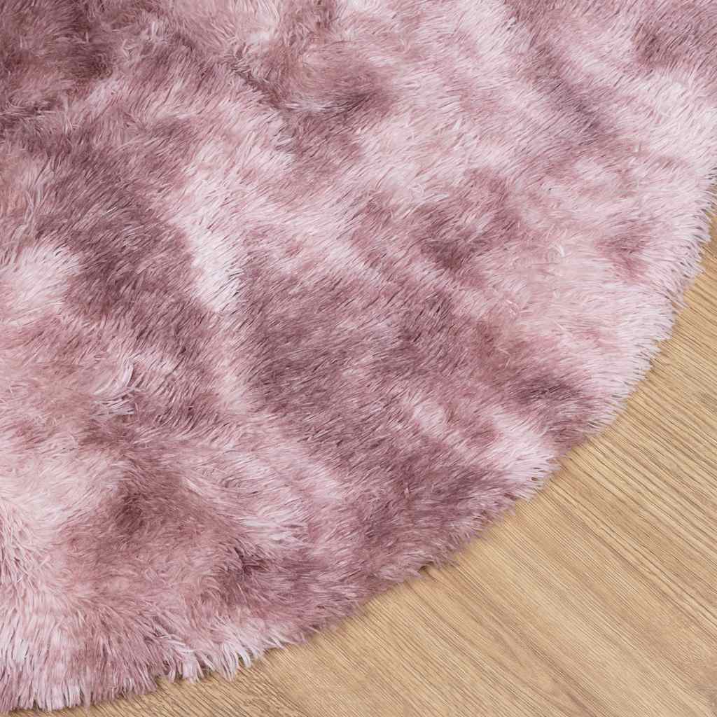 Tapete shaggy de pelo alto navarra 300x200 cm rosa empoeirado