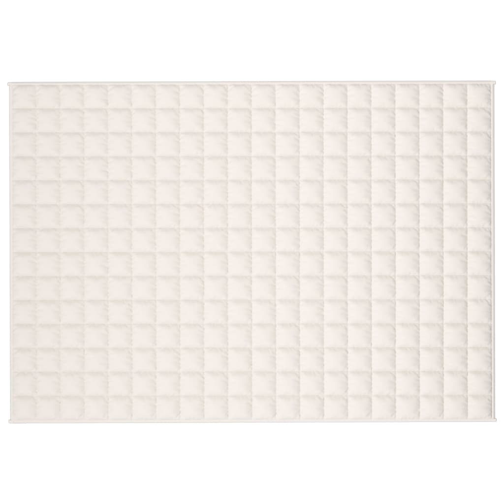 Manta pesada 10 kg 135x200 cm tecido creme-claro
