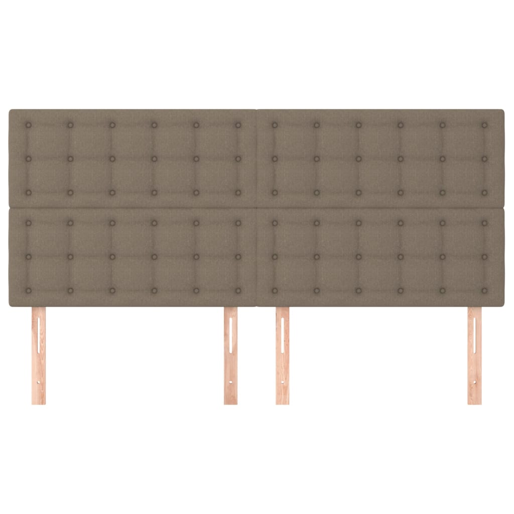 Cabeceira taupe 160x5x118/128 cm tecido