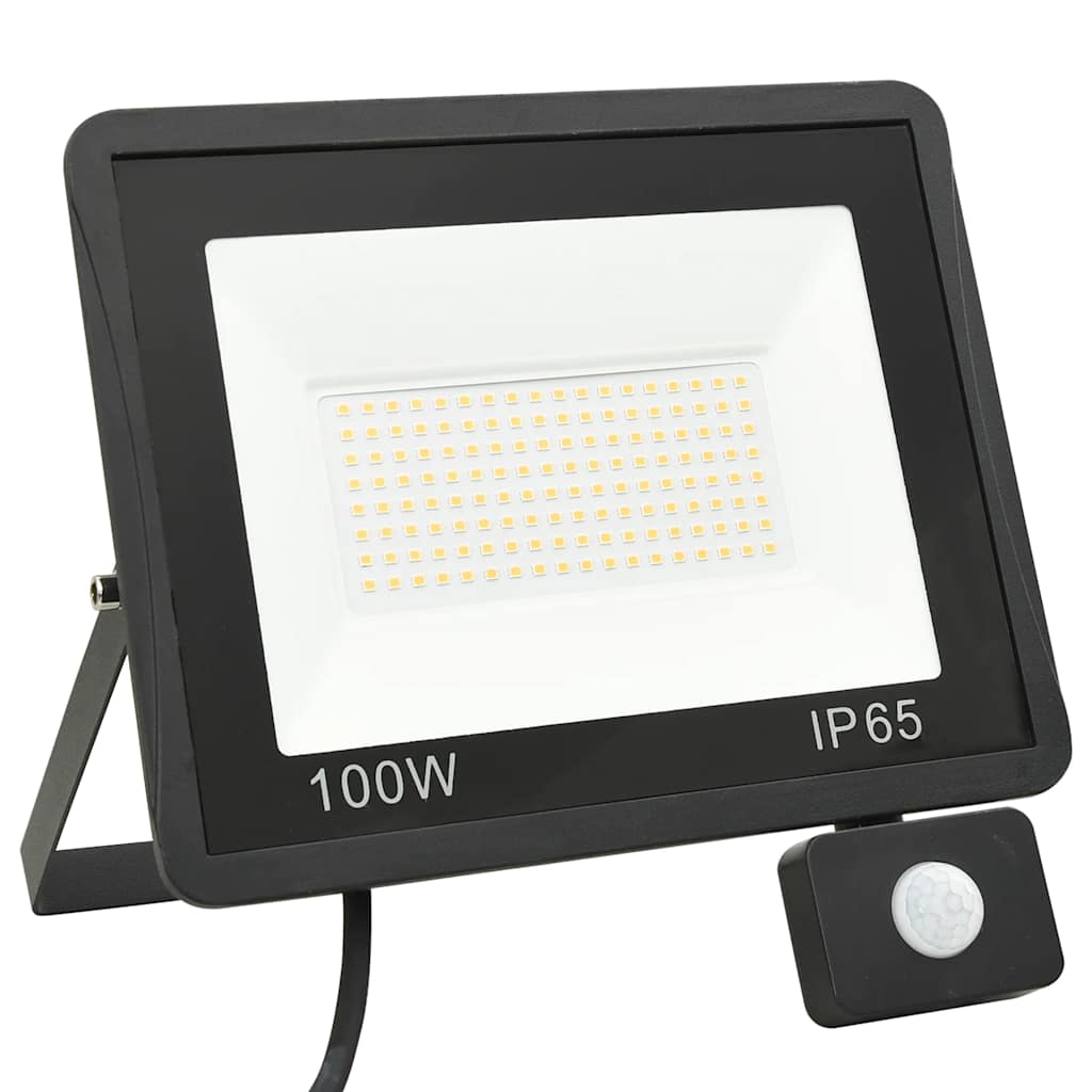 Projetor c/ iluminação LED e sensor 100 w branco quente