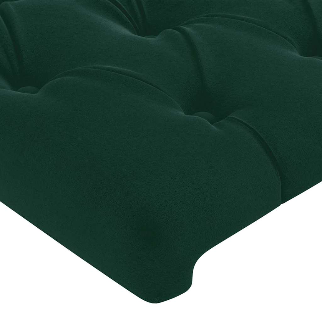 Cabeceira verde escuro 80x7x118/128 cm veludo