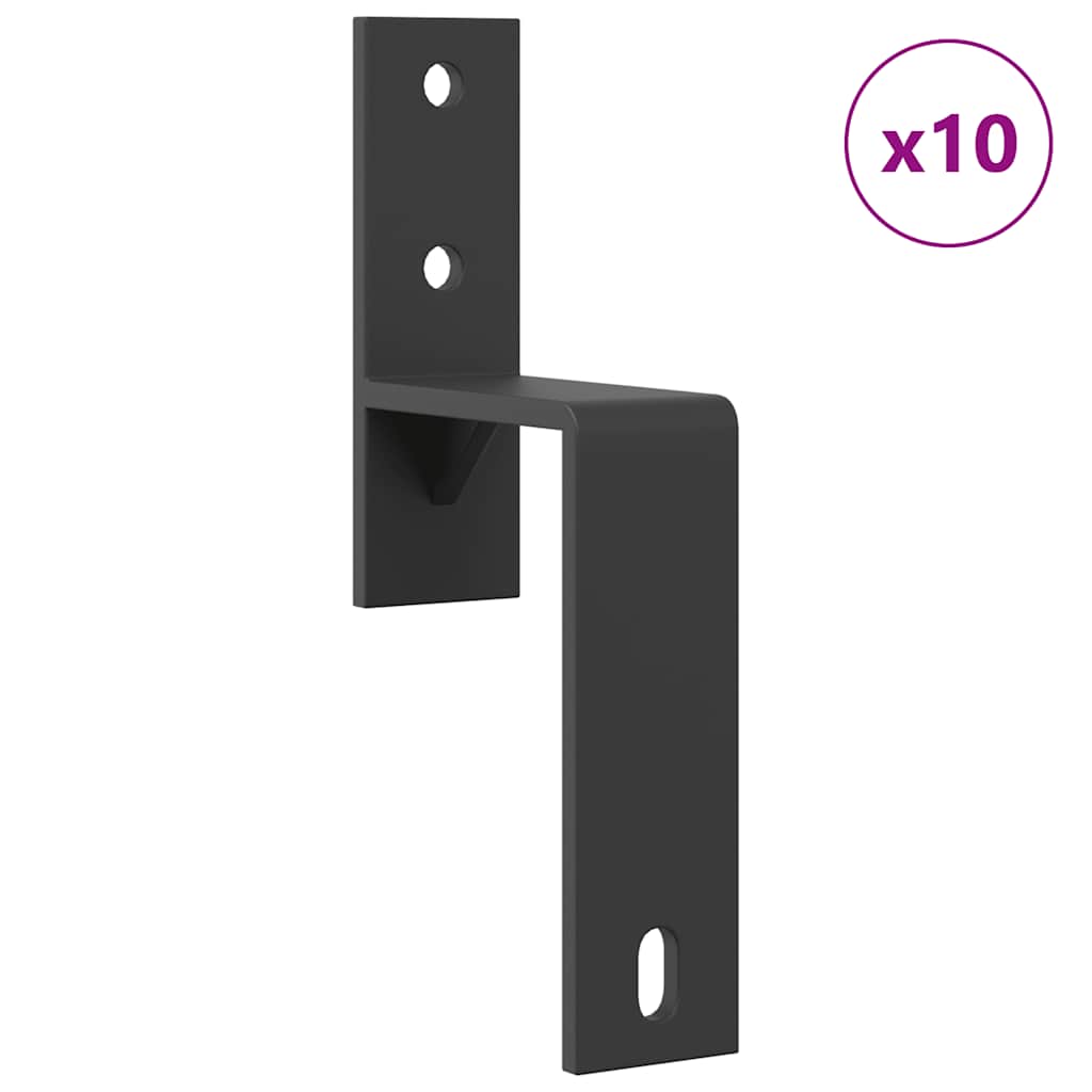 Kit de ferragens para porta deslizante 305 cm aço preto