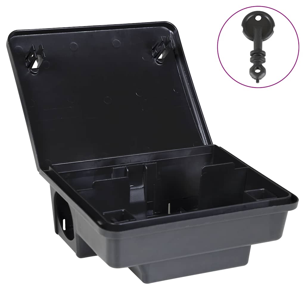Armadilhas para ratos 4 pcs preto 23x19x9,5 cm