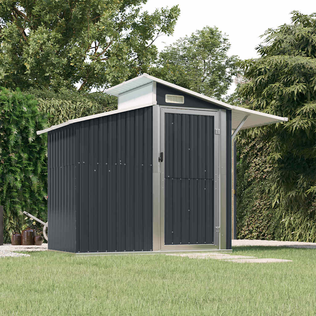Abrigo de jardim 270x130x208,5 cm aço galvanizado antracite
