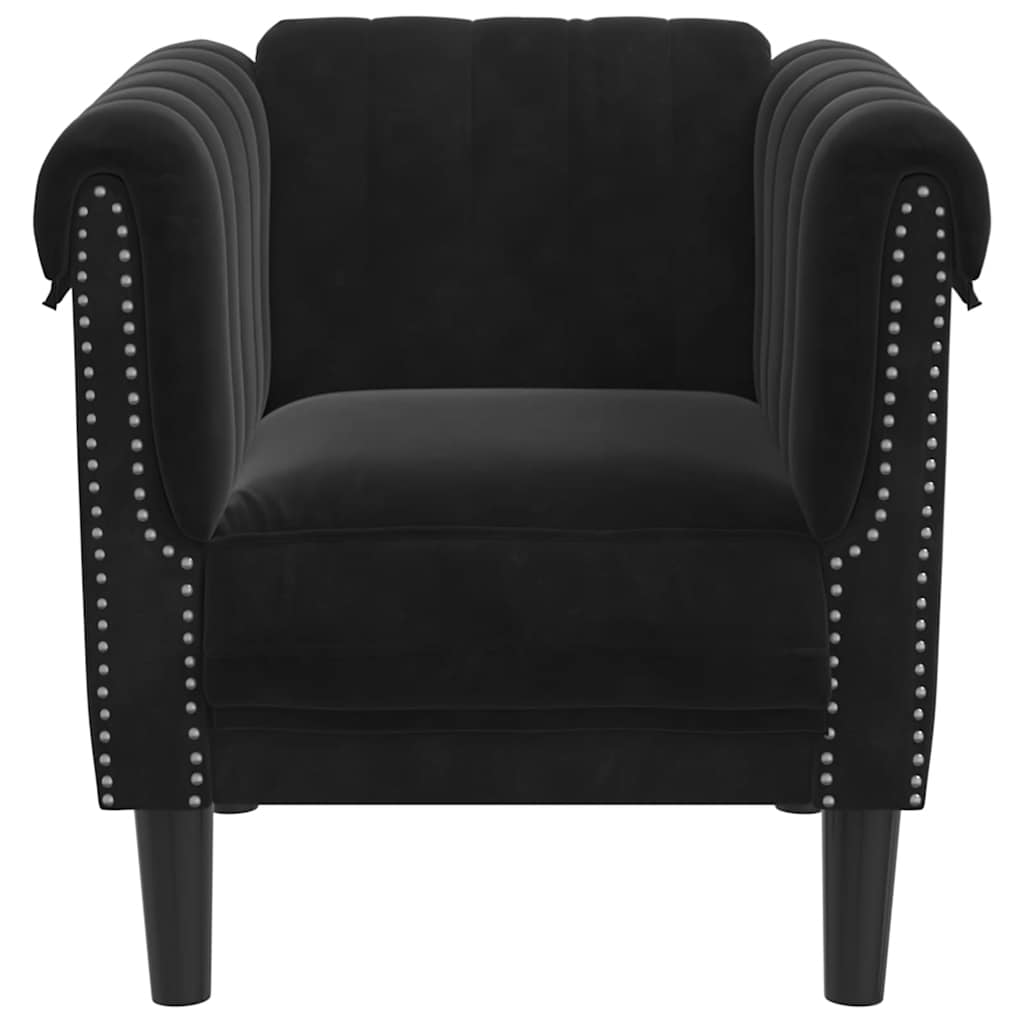 Poltrona veludo preto