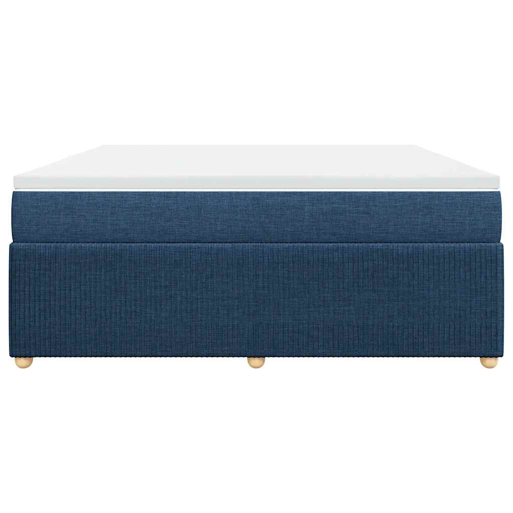 Cama com molas/colchão 180x200 cm tecido azul