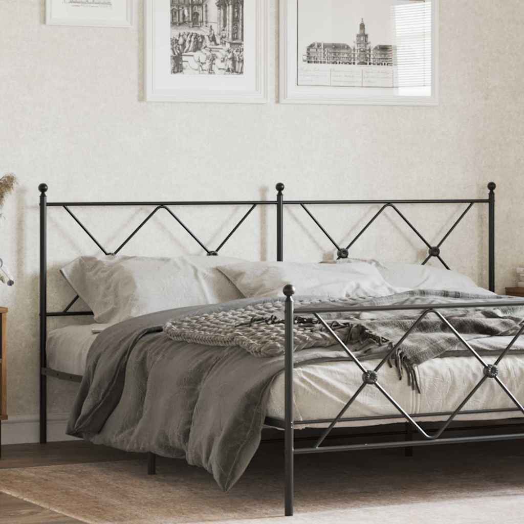 Cabeceira de substituição 180 cm metal preto