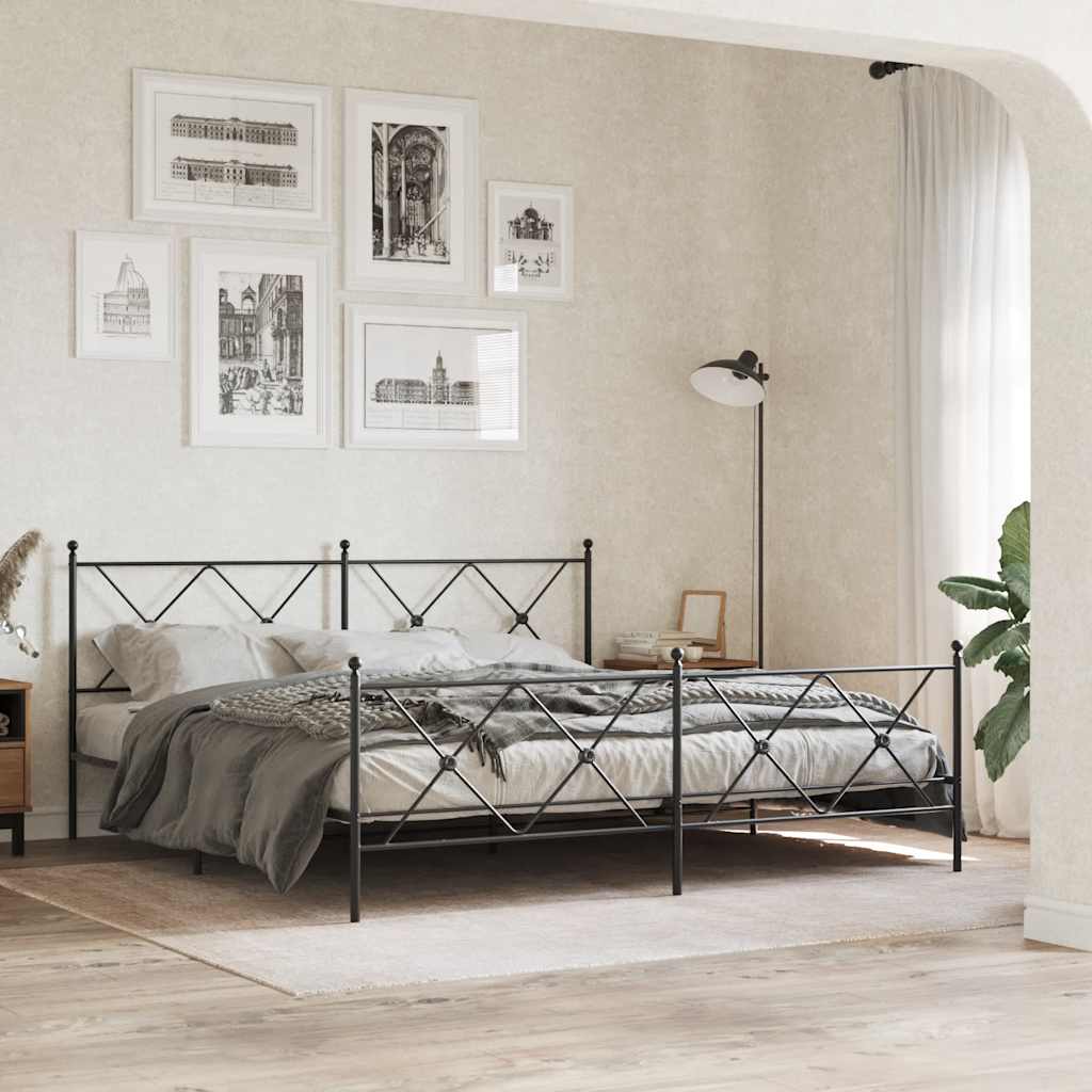 Cabeceira de substituição 180 cm metal preto