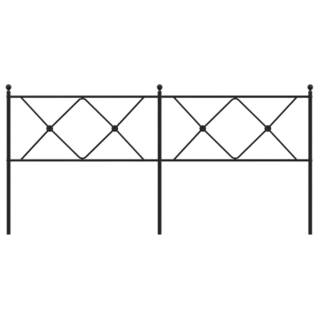 Cabeceira de substituição 180 cm metal preto