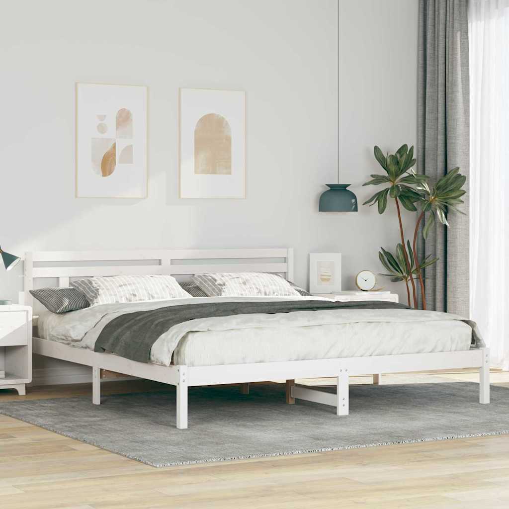 Estrutura da cama branco 200 x 200 cm
