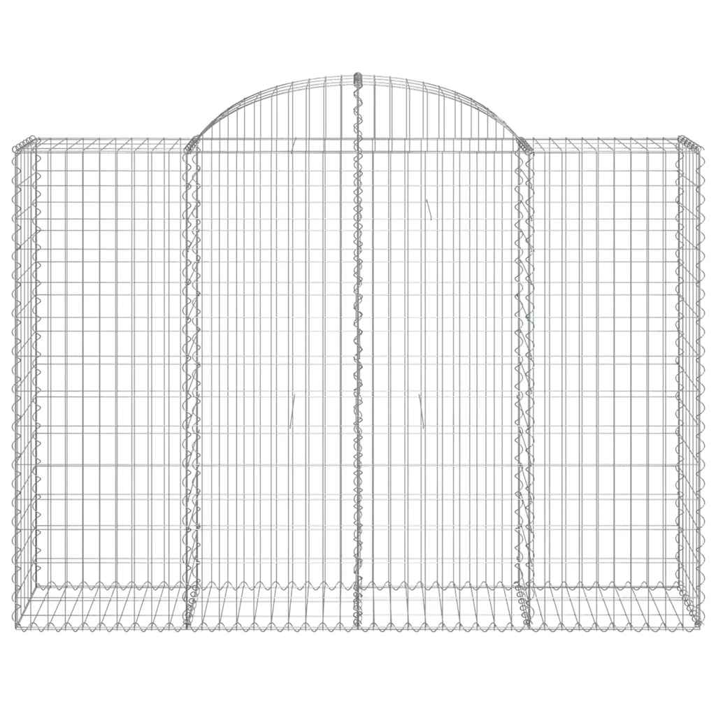 Cestos gabião arqueados 10 pcs 200x50x140/160 ferro galvanizado