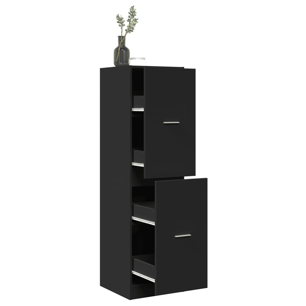 Armário boticário 40x41x144,5 cm derivados de madeira preto