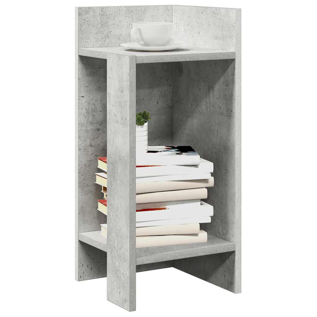 Mesas laterais 2pcs c/ prateleira 110x50x103cm cinzento cimento