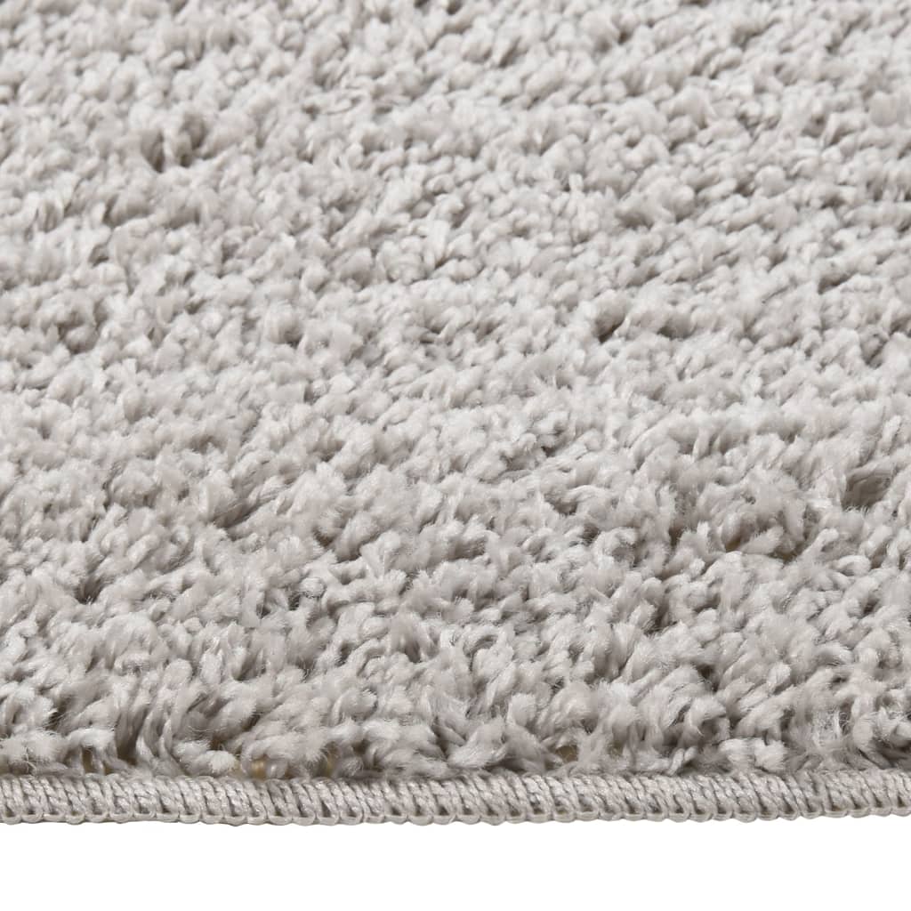 Tapete shaggy 120x170 cm antiderrapante cinzento-claro