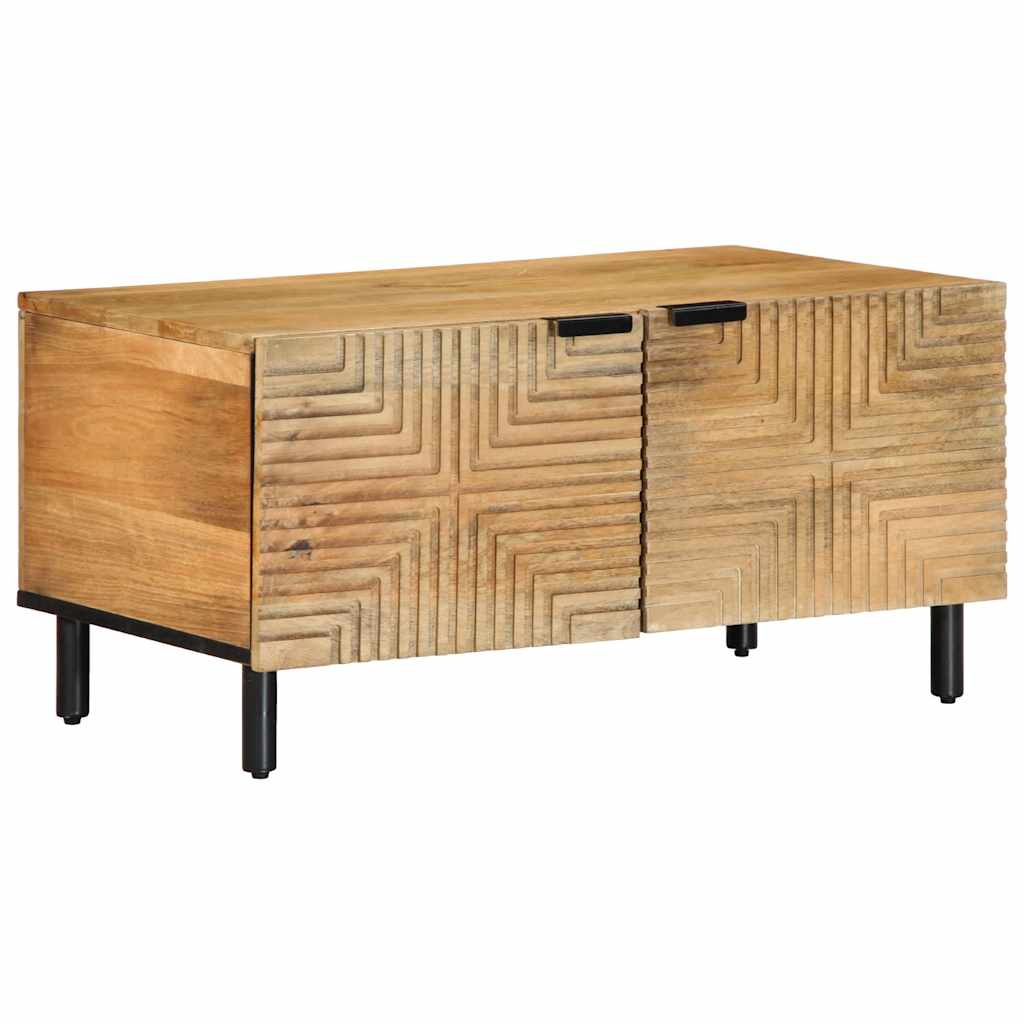 Mesa de centro castanho 80x50x40 cm madeira de mangueira maciça