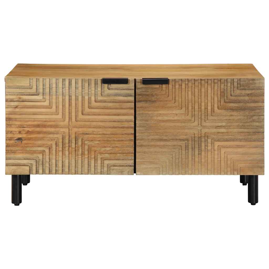 Mesa de centro castanho 80x50x40 cm madeira de mangueira maciça