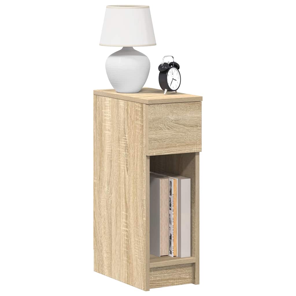 Mesa de cabeceira com gaveta 20x36x60 cm carvalho sonoma