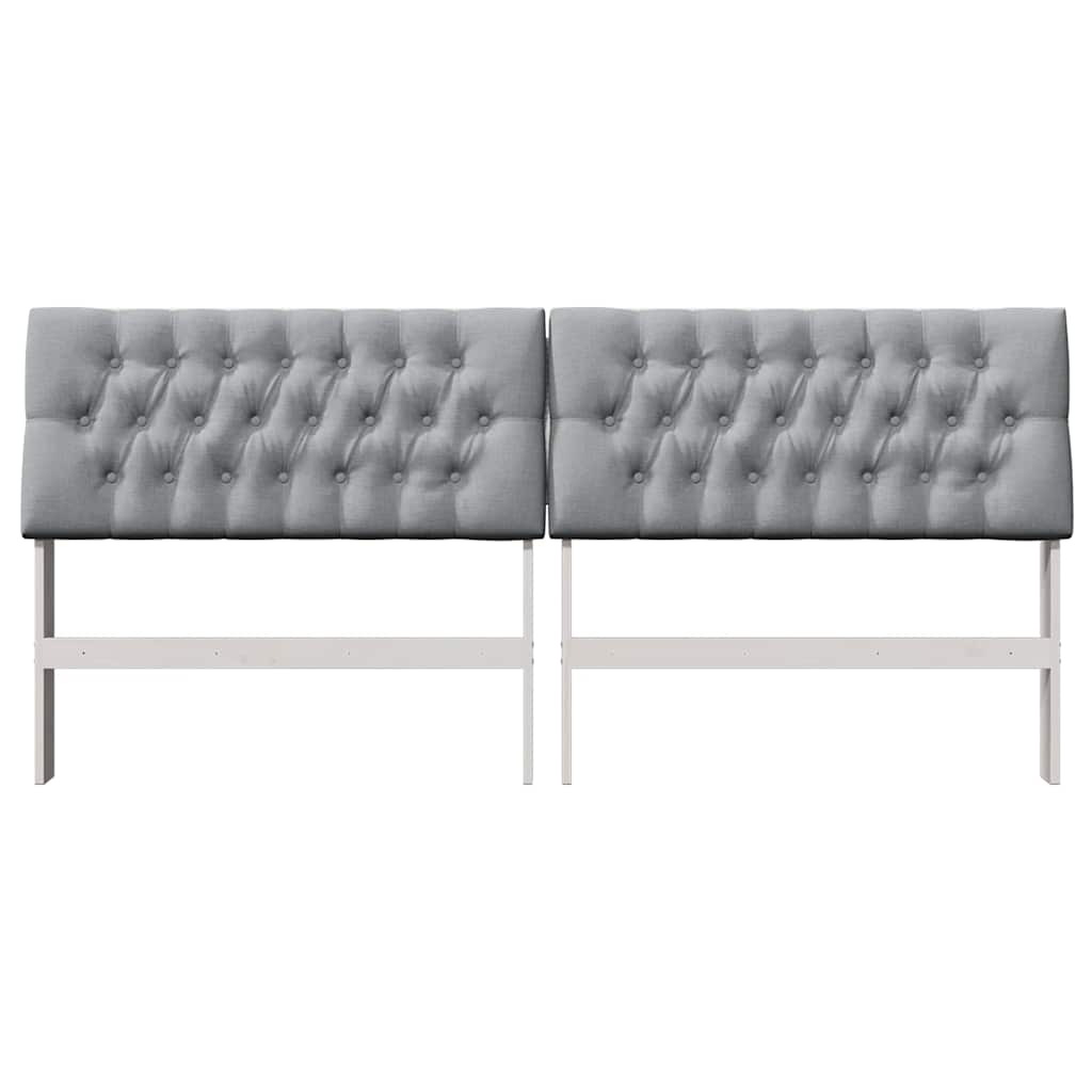 Cabeceira estofada cinzento-claro 200 cm