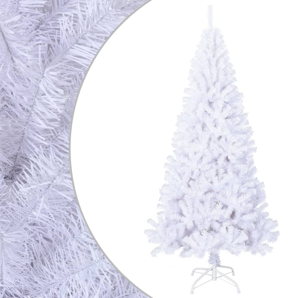 Árvore de natal artificial com ramos grossos 240 cm PVC branco
