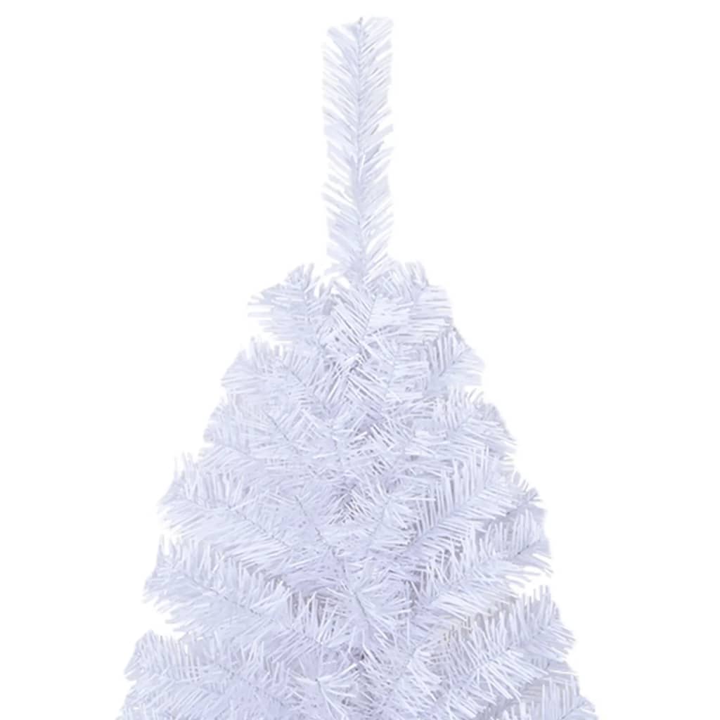 Árvore de natal artificial com ramos grossos 240 cm PVC branco