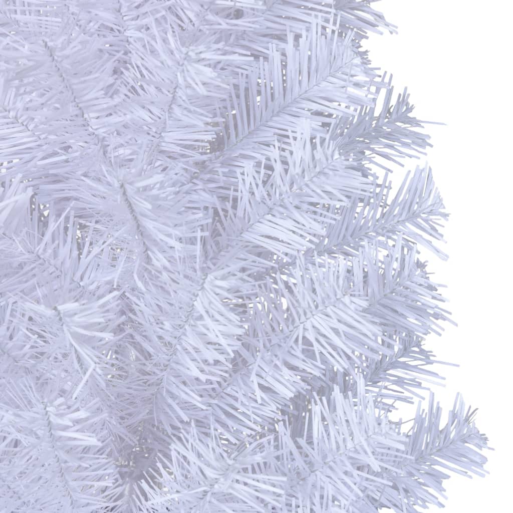 Árvore de natal artificial com ramos grossos 240 cm PVC branco