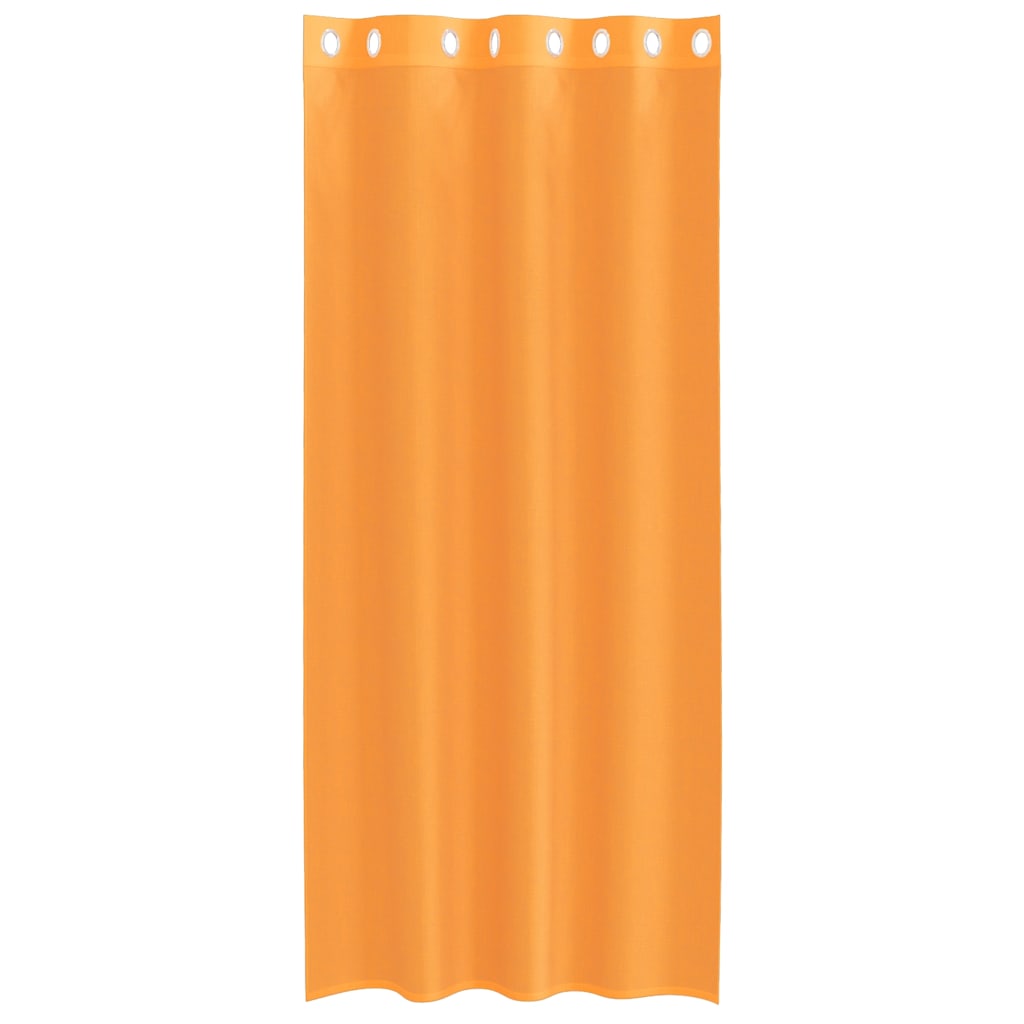 Cortinas de voile com ilhós 2 pcs laranja 140x245 cm