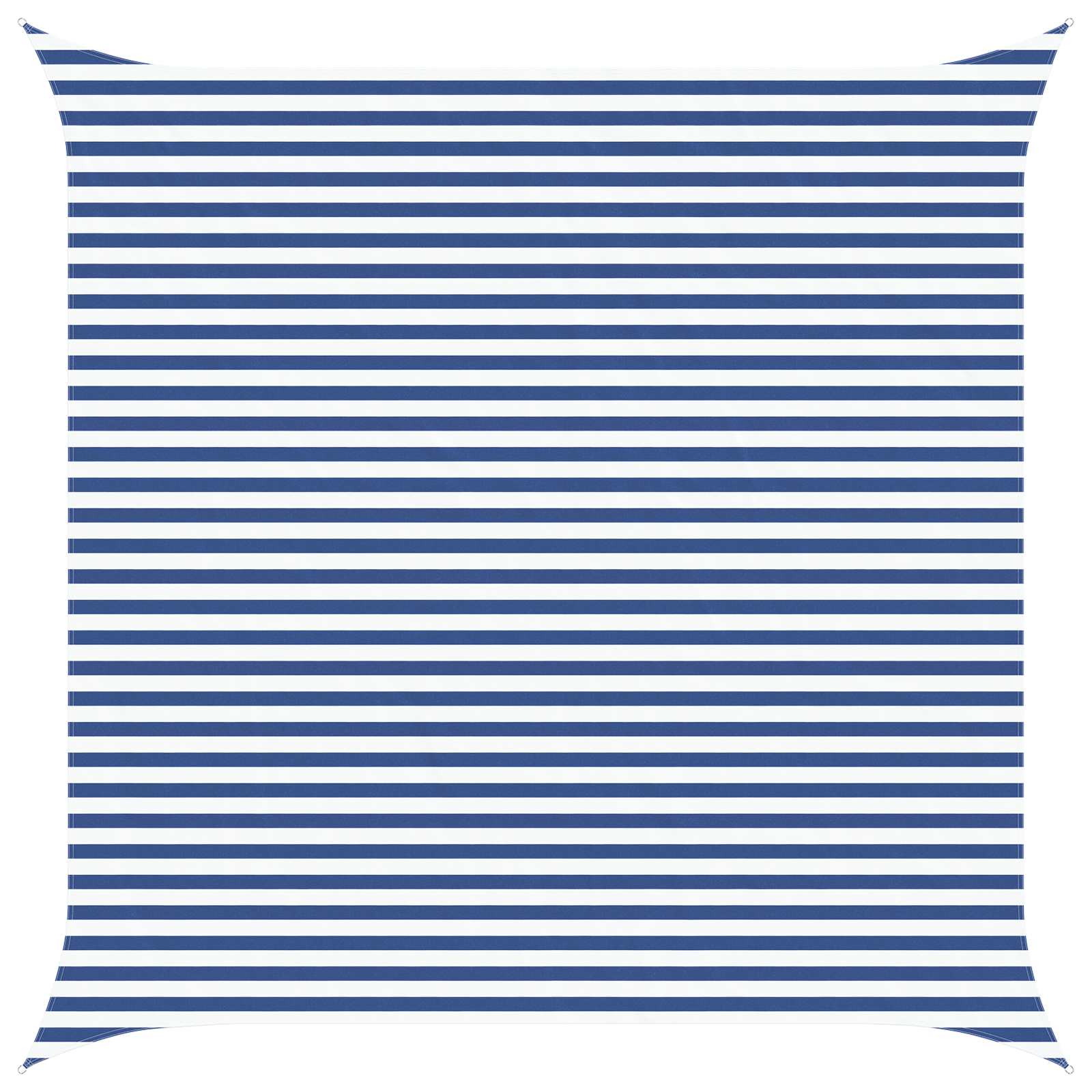 Vela de sombra solar azul e branco 4,5 x 4,5 m