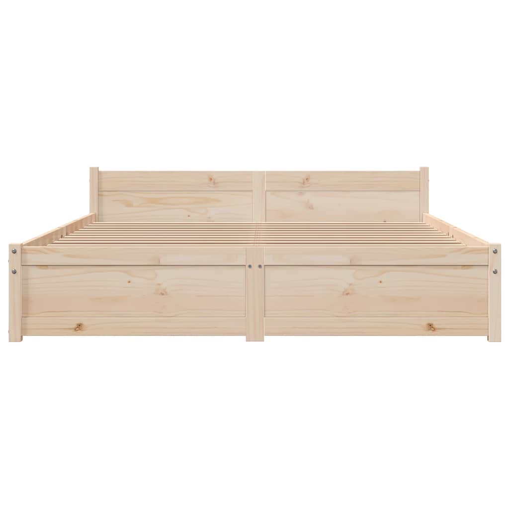 Estrutura de cama casal 135x190 cm madeira maciça